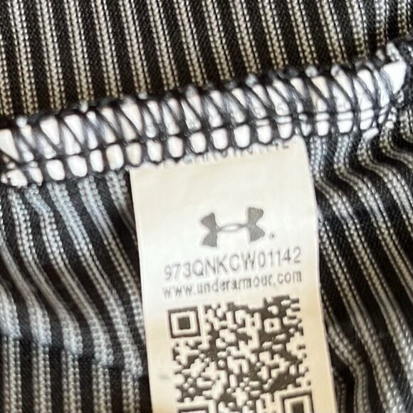Under Armour Football Pull Over Shirt Mens XL Black 1/4 Zip Striped Loose Fit - Picture 9 of 10